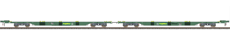 BR FEA-B Freightliner twin intermodal flat, empty Icon