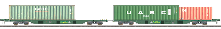 BR FEA-B Freightliner twin intermodal flat, loaded 1 Icon