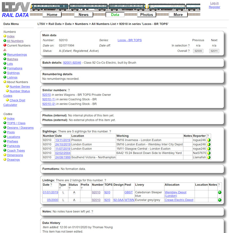 1.2.1.15 The Number Details page screenshot