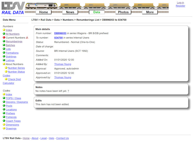 1.2.1.32 The Renumbering Details page screenshot