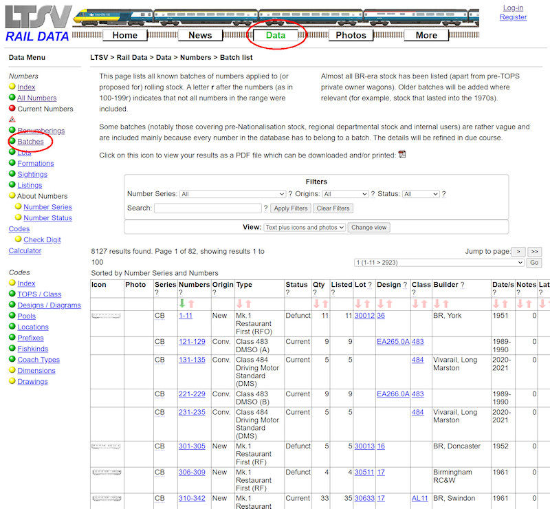 1.2.2.1 The Batch List page screenshot