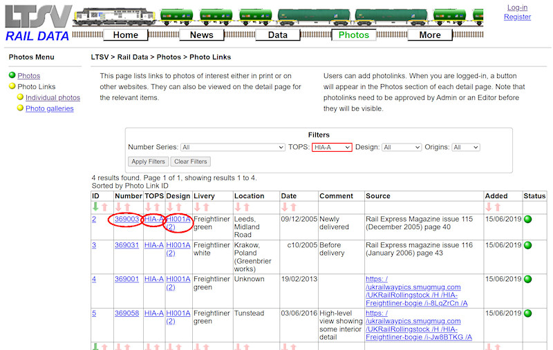 1.2.7.24 Links in the Photolinks List screenshot