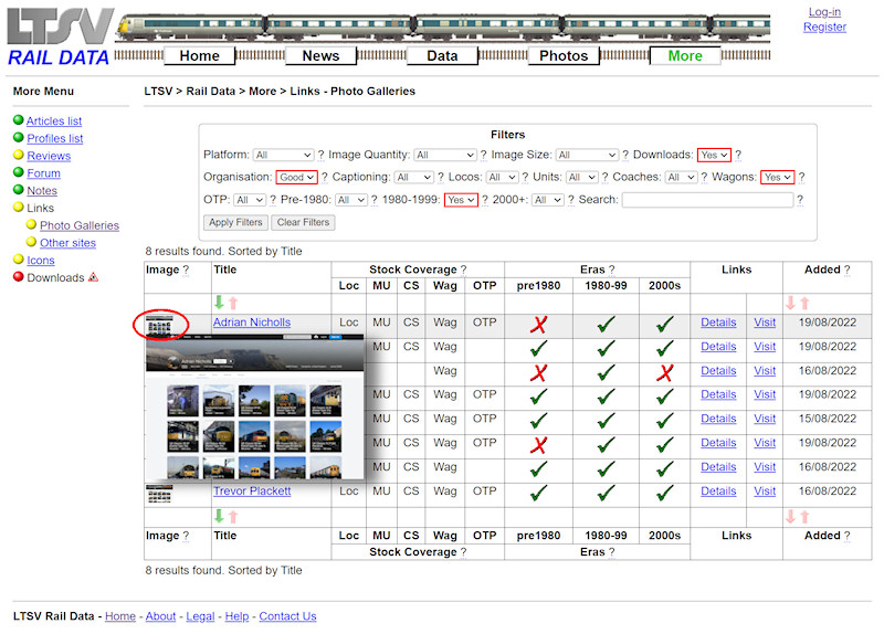 1.2.7.31 Pop-out sample image on Photo Galleries List screenshot