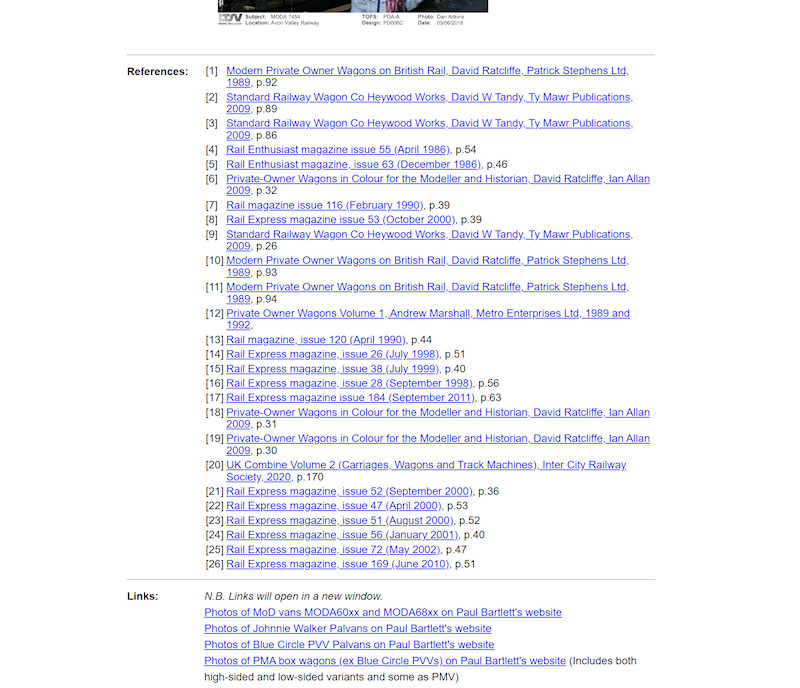 1.2.9.8 References table in a Profile screenshot