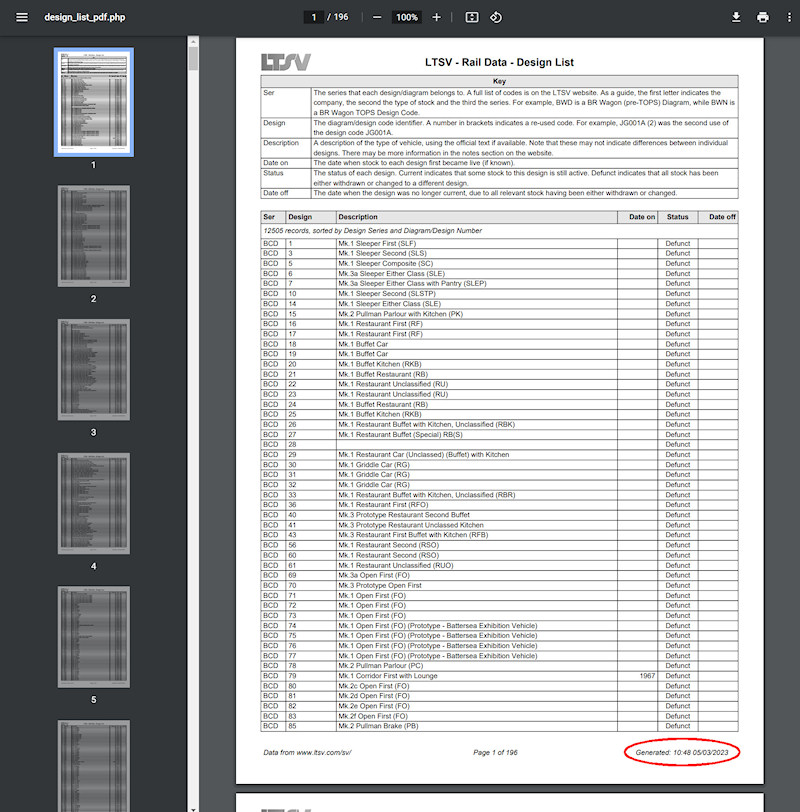1.3.1.2 The PDF version of the Designs List, viewed in a browser screenshot