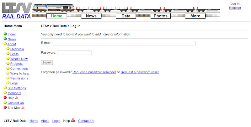 2.1.2.1 The log-in page screenshot