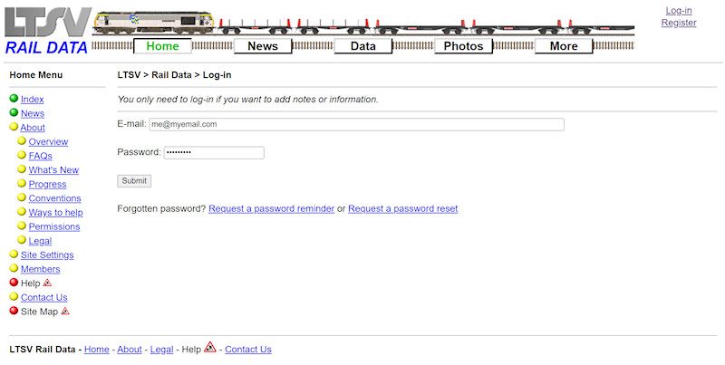 2.1.2.2 Filling in the log-in page screenshot