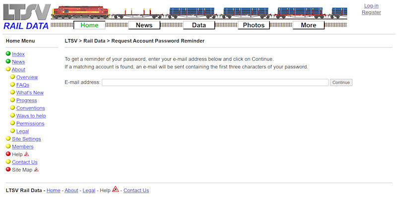 2.1.2.4 The password reminder page screenshot